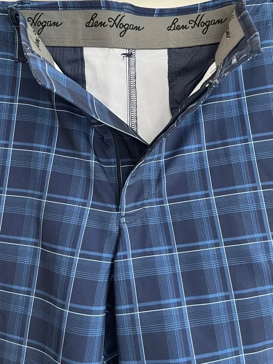BEN HOGAN Plaid Lightweight Golf Shorts Resortwear Vacation Summer Preppy Casual - Picture 5 of 12